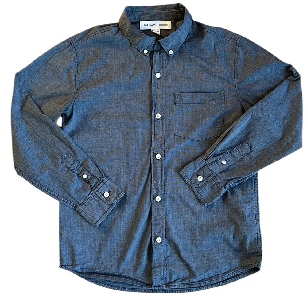 Old Navy | Boy’s Button-down Shirt Blue Chambray sz XL